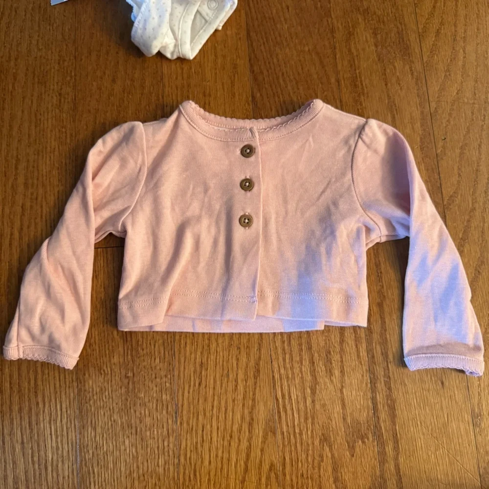 NWT Carter's Pink and White Baby Outfit Girls Size 3M